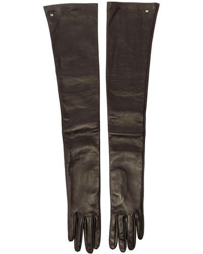 Max Mara Amica Leather Gloves - Brown
