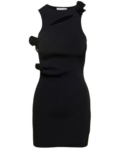Coperni Asymmetrical Mini Dress - Black