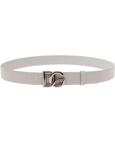 dolce-gabbana-Grey-White-Belt-