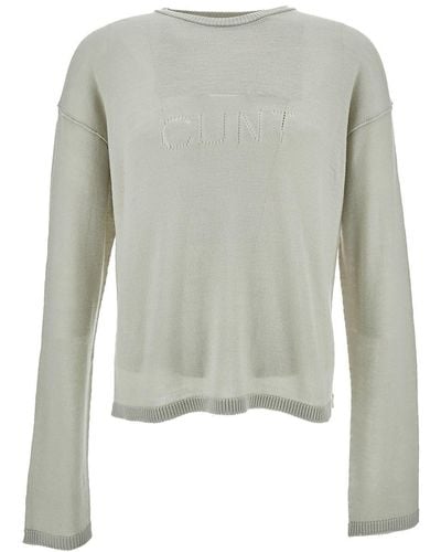 Rick Owens Long Sleeve Top With Cunt Writing - Gray