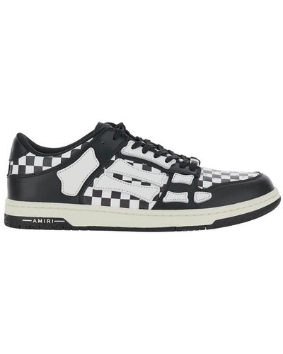 Amiri 'Skel Top Low' And Bi-Color Trainers With Skeleton P - White