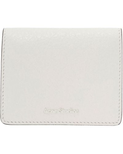 Acne Studios Card-Holder With Embossed Logo - White