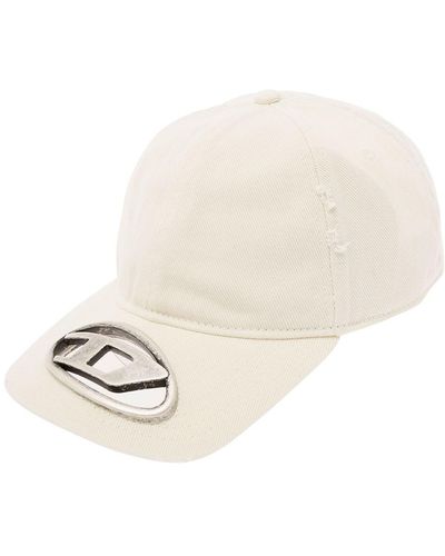 DIESEL 'C-Beast-A1' Baseball Cap With D Logo Cut-Out - Natural