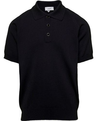 Lardini T-Shirt Polo Nera - Nero