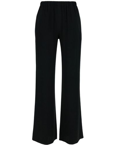 Antonelli Loose Trousers With Elastic Waistband - Black