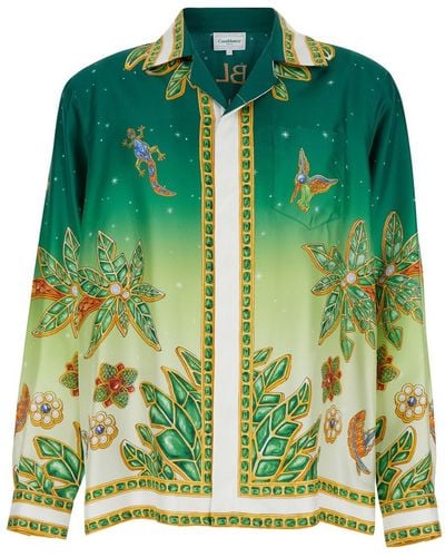 Casablancabrand Camicia Con Stampa All Over - Verde