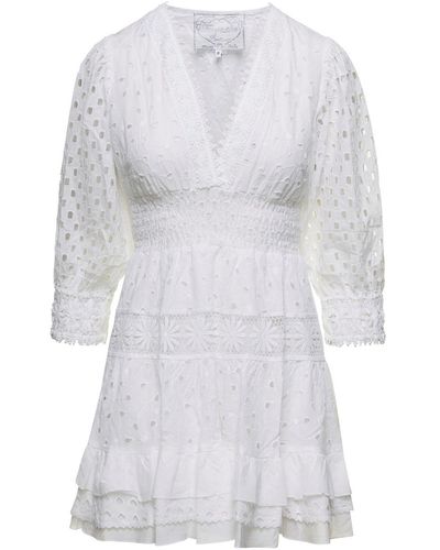 Temptation Positano Embroidered Dress - Bianco