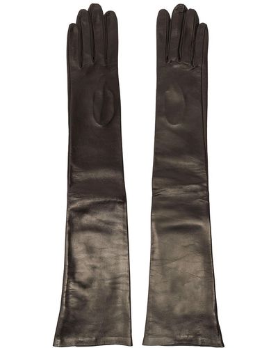 Jil Sander Long Gloves In Nappa Leather Woman - Black