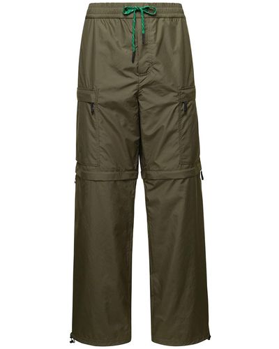 3 MONCLER GRENOBLE Cargo Pants With Drawstring And Patch Pockets I - Green