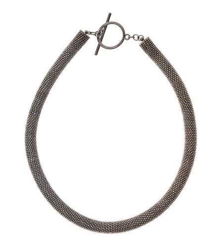 Fabiana Filippi Brilliant tubular bracelet - Metallizzato