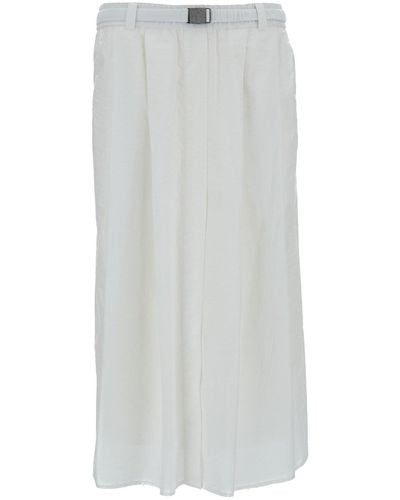 Brunello Cucinelli Flared Midi Skirt - White