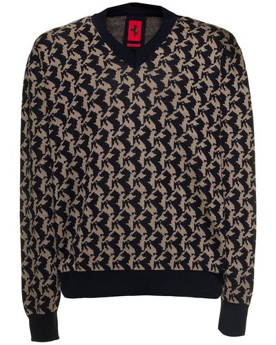 Ferrari Men's Silk Blend Sweater - Natural