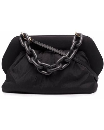 THEMOIRÈ Themoiré Woman's Bios Recycled Nylon Crosbody Bag With Chain - Black