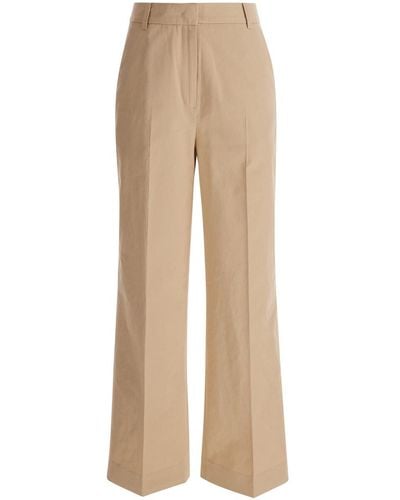 DUNST Wide Leg Tailoring Trousers - Natural