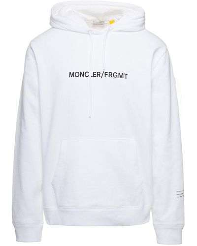 Moncler Genius Hoodie With Flower Print - White