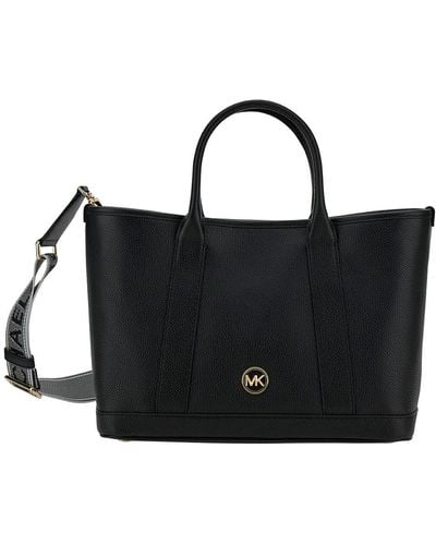 MICHAEL Michael Kors 'Luisa' Tote Bag With Mk Logo Detail - Black