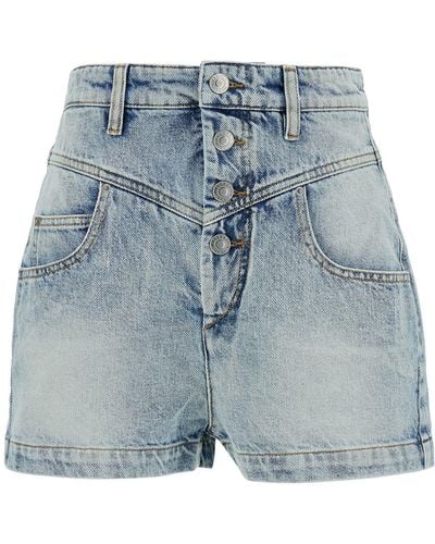 Isabel Marant 'Jovany' Light Shorts With Button Closure - Blue