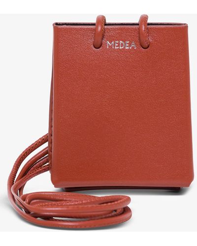 MEDEA Mini Long Strap Crossbody Bag - Red