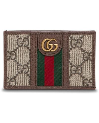 Gucci Man's Ophidia gg Supreme Fabric Card Holder - Gray
