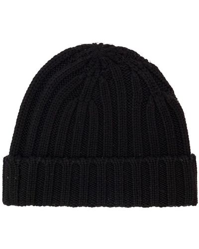 Aspesi Ribbed Wool Hat Woman - Black