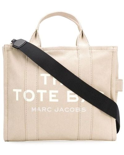Marc Jacobs Borsa Shopper 'The Small Tote' Con Stampa Logo - Neutro