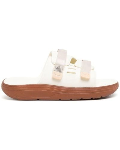 Suicoke 'Urich' Sandals With Velcro Fastening And Embossed Logo - White