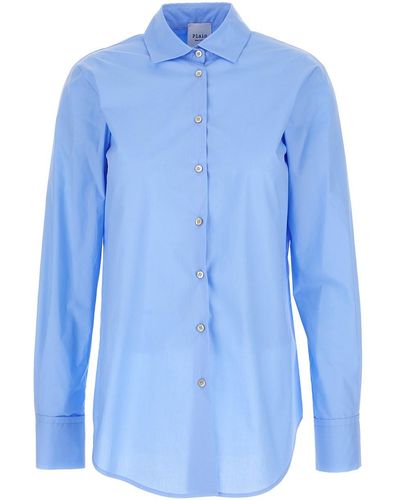 Plain Camicia Classica Azzurra - Blu