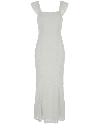 ROTATE BIRGER CHRISTENSEN Lace Wide Strap Dress - White