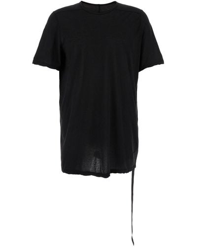 Rick Owens Crewneck T-Shirt With Oversized Band - Black