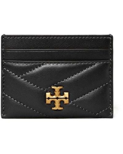 Tory Burch 'Kira' Card-Holder With Double T Detail - Black