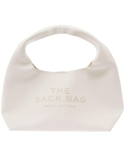 Marc Jacobs 'The Sack' Shoulder Bag With Embossed Logo - White