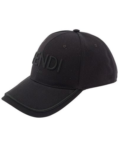 Fendi Baseball Cap Logo - Black