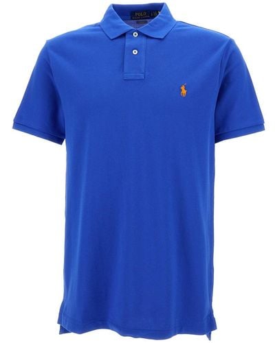 Polo Ralph Lauren Polo Shirt With Logo Embroidery - Blue
