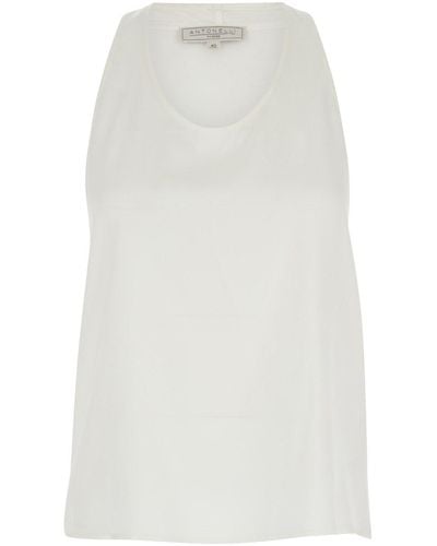 Antonelli Sleeveless And Flared Top - White