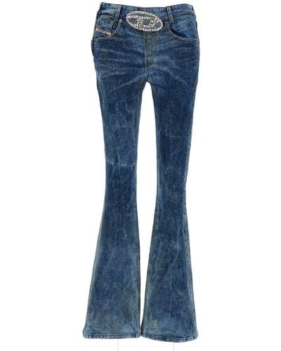 DIESEL Low Waist Flare Jeans - Blue