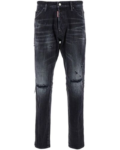 DSquared² 'Cool Guy' Five-Pocket Jeans With Rips - Blue