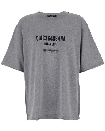 Dolce & Gabbana T-Shirt M/Corta Giro - Grey