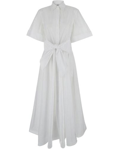 Sara Roka Chemisier Long Dress - White