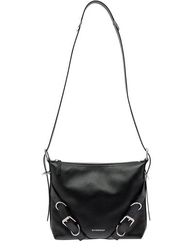 Givenchy 'Voyou' Crossbody Bag With Logo And Buckle Detail - Black