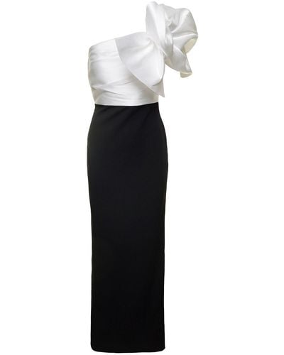 Solace London Selia One-Shoulder Maxi Dress - White
