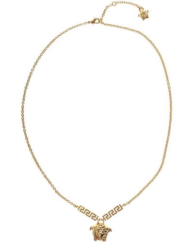 Versace Medusa Gold Metal Necklace - Metallic