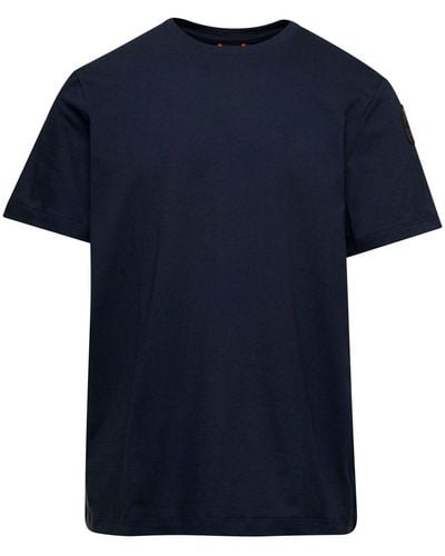 Parajumpers T-Shirt Con Patch Logo Su Manica - Blu