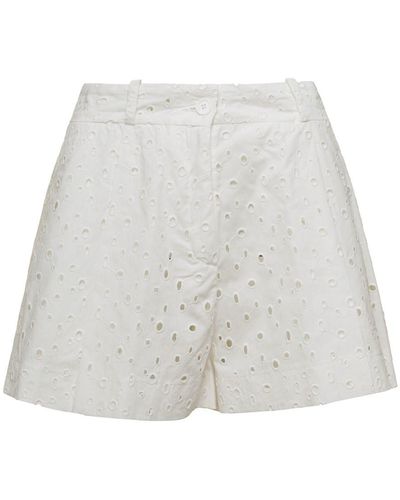 Semicouture Broderie Anglaise Shorts - White