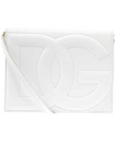 Dolce & Gabbana Embossed Crossbody Bag Dolce&Gabbana - White