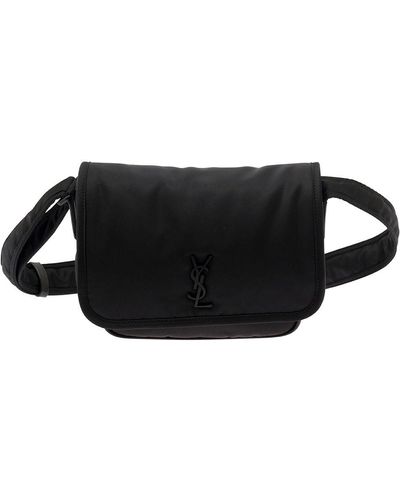 Saint Laurent 'Niki Small' Messenger Bag With Cassandre - Black