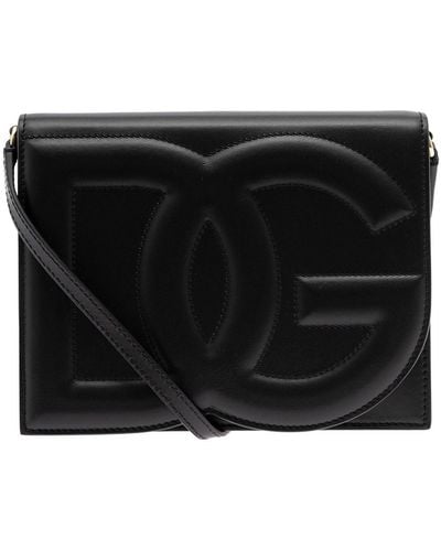 Dolce & Gabbana Embossed Crossbody Bag Dolce&Gabbana - Black