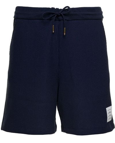 Thom Browne Mid Thigh Summer Shorts - Blue