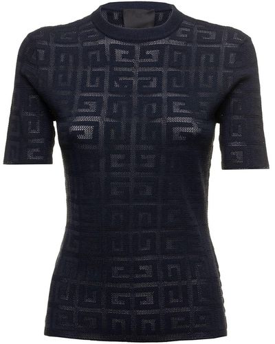 Givenchy Woman's 4g Viscose E T-shirt - Blue