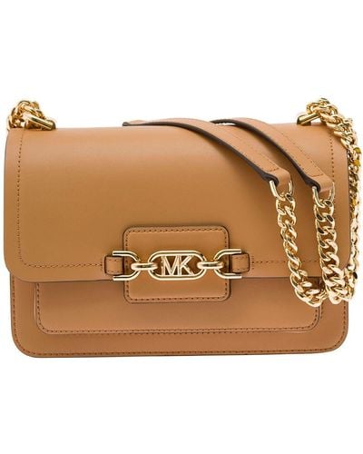 Michael Kors 'Heather Medium' Shoulder Bag With Mk Logo - Brown