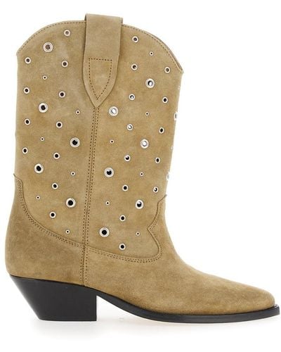 Isabel Marant 'Duerto' Western Boots With Studs - Brown